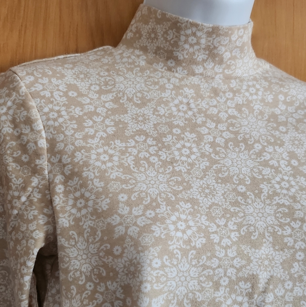 White Stag Mock Neck Cotton Top Size 4-6
